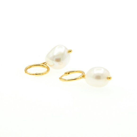 Cordelia 18K Gold Vermeil Natural Pearl Earrings - Picture 8 of 10